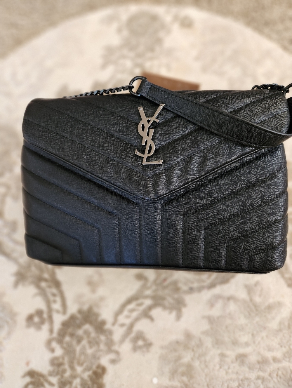 NEW Yves Saint Laurent Black Quilted Shoulder Bag